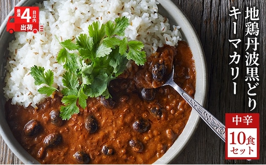 キーマカレー 地鶏丹波黒どりと京都府産黒大豆のキーマカリー 10食セット 最短4日以内発送