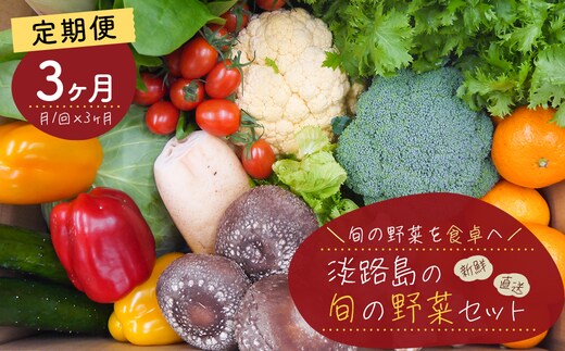 【定期便】淡路島の旬の野菜セット ３ヶ月コース（月１回×３回） [野菜詰め合わせ]