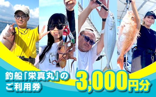 釣船「栄真丸」のご利用券（3,000円分） [釣り 淡路島 漁船 魚釣り 乗船券]