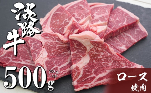 淡路牛ロース焼肉 500g（250g×2PC） [冷凍 霜降り 焼肉セット]