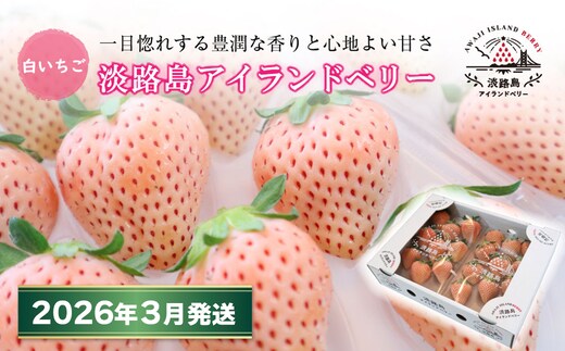 淡路島アイランドベリー 白苺淡雪【2026年3月発送予約受付・お届け日指定不可】 [いちご]