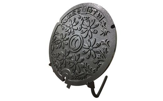 稲美町φ600マンホール鉄蓋黒蓋 雑貨 日用品 インテリア 装飾品 