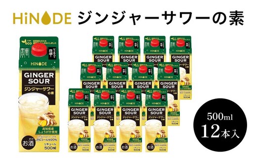 HiNODE ジンジャーサワーの素 500ml×12本 1ケース