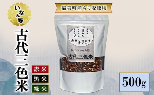 雑穀米 いなみ野 古代三色米 500g 国産 雑穀 玄米 黒米 赤米 古代米 米 お米 ブレンド米 混ぜるだけ 雑穀ごはん 健康 兵庫県産 兵庫 兵庫県 稲美町