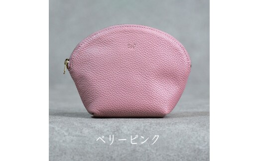 本革 ラウンドポーチ 日本製 レザー 革製品 ポーチ 化粧ポーチ 旅行 トラベル 出張 Liete WH-22 ベリーピンク