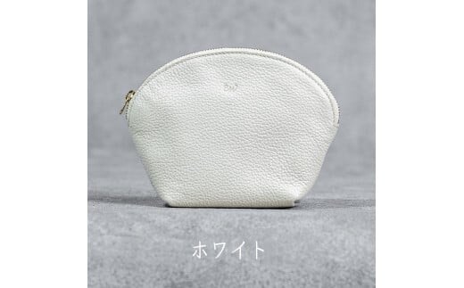 本革 ラウンドポーチ 日本製 レザー 革製品 ポーチ 化粧ポーチ 旅行 トラベル 出張 Liete WH-22 ホワイト