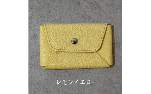 本革 カード 名刺入れ 日本製 レザー 革製品 カードケース Liete WH-21 レモンイエロー