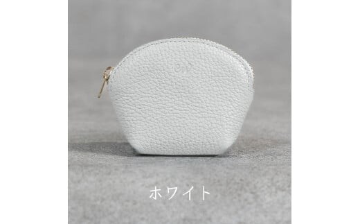 本革 ラウンドミニポーチ 日本製 レザー 革製品 小物 収納 Liete WH-20 ホワイト