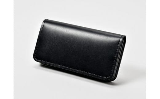 本革 手縫いウォレット日本製 レザー 革製品 高級 Bliss ピット鞣し WH-15 オールブラック