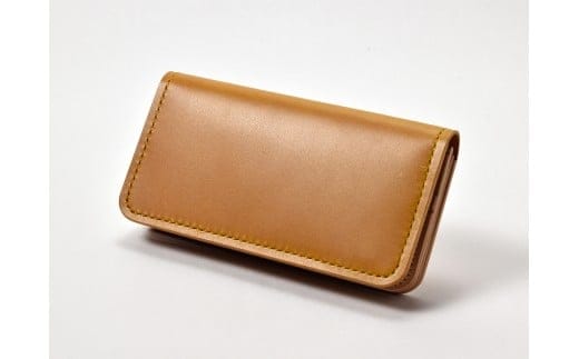 本革 手縫いウォレット日本製 レザー 革製品 高級 Bliss ピット鞣し WH-15 キャメル