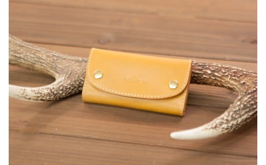 本革 キーケース 日本製 レザー 革製品 高級 Bliss ピット鞣し WH-08 マスタード