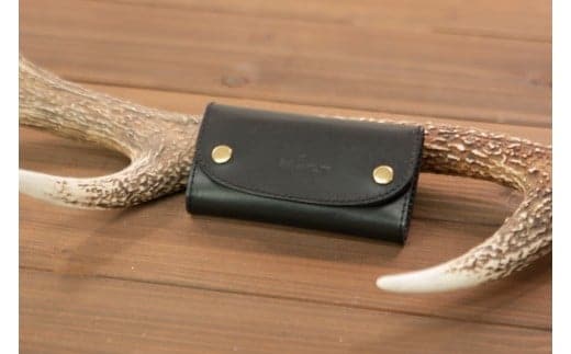本革 キーケース 日本製 レザー 革製品 高級 Bliss ピット鞣し WH-08 ブラック