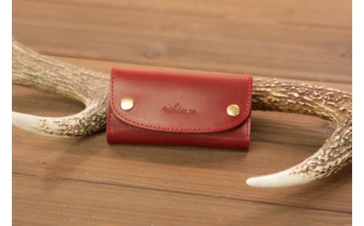 本革 キーケース 日本製 レザー 革製品 高級 Bliss ピット鞣し WH-08 レッドブラウン
