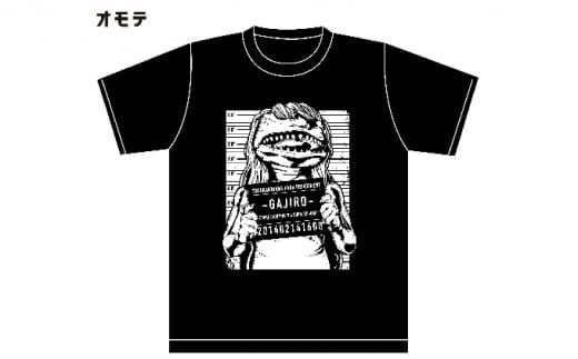 アメコミ風ガジロウTシャツ白 LL