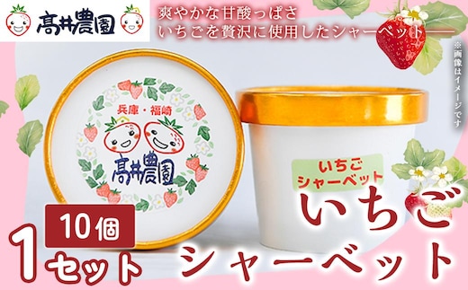 【爽やかな甘酸っぱさ】完熟いちごシャーベット 10個 いちご シャーベット スイーツ 果物 フルーツ 大粒 濃厚 産地直送 ギフト 贈答用 兵庫県 福崎町