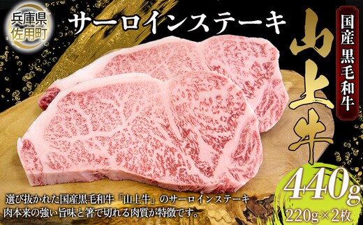 【牧場直売店】兵庫県産黒毛和牛 サーロインステーキ 220g×2 計440g 牛肉 国産牛 山上牛