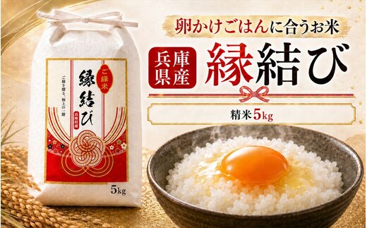 【早期予約 10月上旬から順次出荷】令和8年産 新米 精米 兵庫県産 縁結び 5kg ご縁米