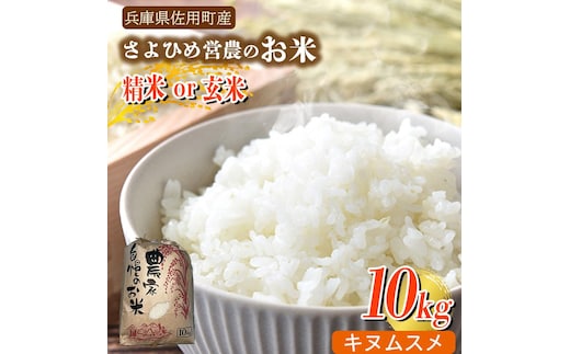 【兵庫県佐用町産】さよひめ営農のお米 10kg キヌムスメ/玄米