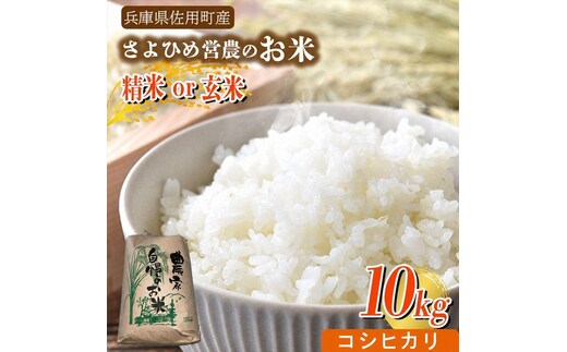 【兵庫県佐用町産】さよひめ営農のお米 10kg コシヒカリ/精米