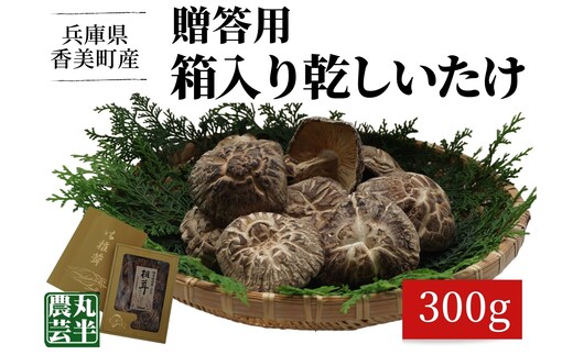 【贈答用 箱入りしいたけ 300ｇ】きのこ キノコ 椎茸 しいたけ シイタケ 乾燥椎茸 原木乾燥しいたけ 原木栽培 最上級 肉厚 煮物 鍋 だし汁 55-02