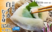 【柔らかくて甘い!お刺身用 白イカむき身 350g（冷凍）】ご入金確認後、水揚げ次第順次発送予定   山米鮮魚 22000円 74-05