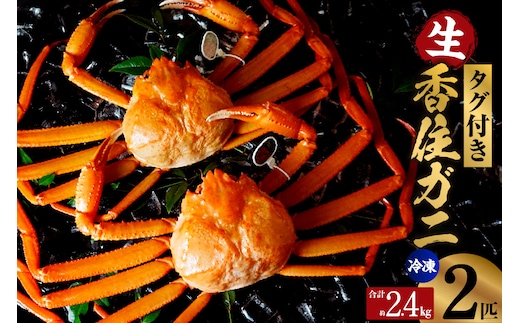 【先行予約】【活〆タグ付き香住ガニ 超特大 約1.2kg×2匹（合計約2.4kg以上）生冷凍】令和8年2月中旬以降順次発送予定 日本海フーズ 07-136