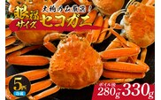【先行予約】1匹280g～330gの大物のみ厳選！ 眼福サイズ セコガニ5匹セット 冷蔵 【令和8年11月中旬以降発送】カニ 香美町 06-25