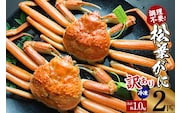 【先行予約】【訳あり 釜茹で松葉がに タグ付き 500g×2 匹 兵庫県 香住産 数量限定 冷凍】令和7年11月中旬以降、順次発送予定 かに カニ ズワイガニ  日本海フーズ 07-137