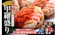 〈DayDay./キメツケで紹介！〉【セコガニ 釜茹で 甲羅盛り 約70～80g（甲羅含む）×6個 冷凍】日本海フーズ 07-17