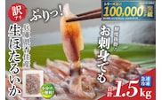 《先行予約》訳あり ほたるいか 小分け 250g×6パック 1.5kg 冷凍 【令和9年3月以降お届け予定】 香美町 07-02