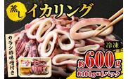 【蒸しイカリング カラシ酢味噌付き 約100g×6P 合計約600g】冷凍 モリタ食品 10-23