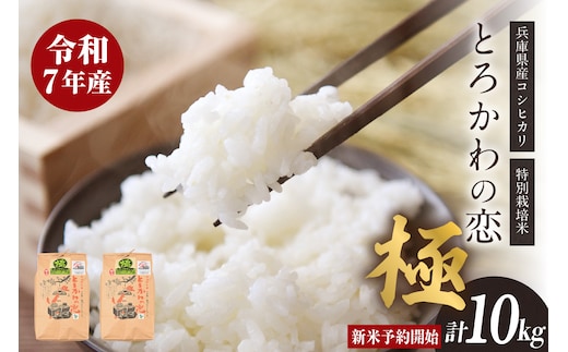 兵庫県香美町産コシヒカリ【令和7年産】とろかわの恋（極）香美ブランド米 但馬堆肥米 お米 白米 13-01