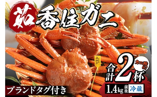 香住ガニ 大 タグ付き ボイル 茹で 姿 約700g×2杯 冷蔵 香美町 11-04