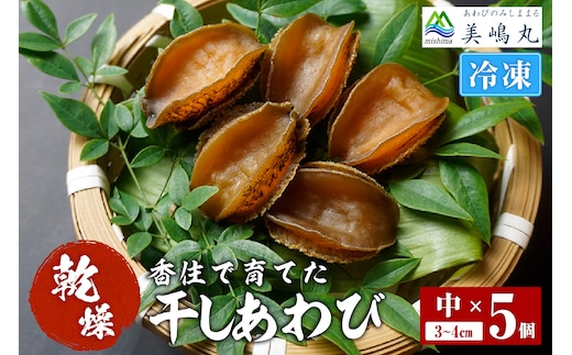 【干しあわび 5個入り 中サイズ 冷凍】発送目安：入金確認後2週間以内 美嶋丸 20-17