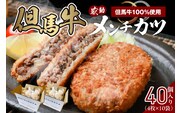 【但馬牛感動メンチカツ ｰ但馬牛100％使用- 簡易包装 40個入 冷凍】民宿松田屋 47-12