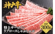神戸牛 特上 サーロイン・リブロース しゃぶしゃぶ（300g）牛肉 冷凍 香美町 61-23