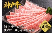 神戸牛 特上 サーロイン・リブロース しゃぶしゃぶ（500g）牛肉 冷凍 香美町 61-24