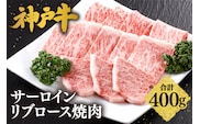 神戸牛 特上 サーロイン・リブロース 焼肉 （400g）2～3人前 冷凍 平山牛舗 61-10