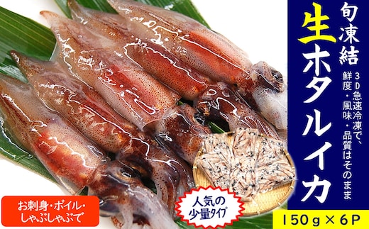 兵庫県新温泉町 旬凍結ホタルイカ 150g×6パック