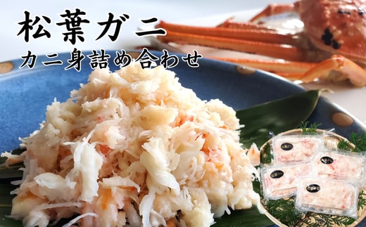 松葉ガニ名産地 兵庫県新温泉町の松葉ガニのかに身詰め合わせ 約150g×4 高級 ほぐし身