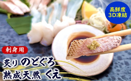 高級魚「天然クエ熟成」「炙りノドグロ」お刺身用 旨味凝縮 高鮮度3D凍結 個包装