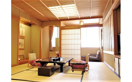 湯村温泉 朝野家 和室(10畳) 一泊二食付宿泊券(2名様ペア・平日限定)