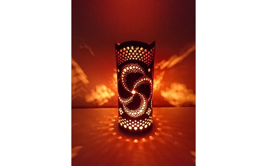 竹あかり カザグルマA-2(表皮剥ぎタイプ)／行灯 照明 間接照明 天然素材 竹細工 フロアランプ 竹灯籠 癒し 環境保全 おうち時間