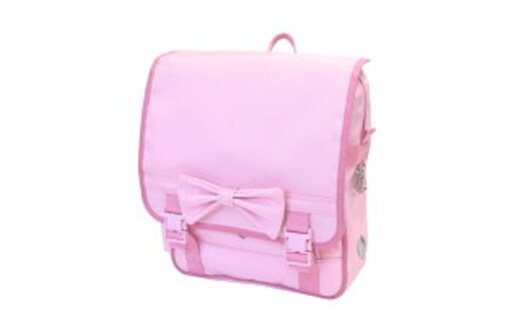 リボンランドセル RI-01 ピンク／キッズバッグ リボンリュック 携帯ケース付き ナイロン おしゃれ 防水 A4 フラットファイル 塾バッグ 子ども 塾 キッズ 通学 ふるさと納税
