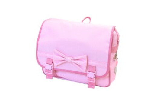 リボンランドセル RI-02 ピンク／ヨコ型 キッズバッグ リボンリュック 携帯ケース付き ナイロン おしゃれ 防水 A4 フラットファイル 塾バッグ 子ども キッズ 通学 ふるさと納税