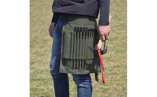 ペグケース ペグ・ハンマーケース PH-007 ／ ペグ収納ケース ペグバッグ 作業バッグ 腰に巻ける キャンプ テント 防水 ペグ ハンマー 運搬用