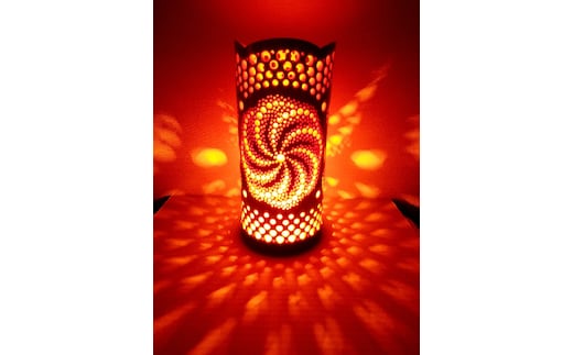 竹あかり 銀河Ｉ-1(表皮焦がしタイプ)／曼荼羅 天然素材 行灯 間接照明 フロアランプ 竹灯籠 癒し 環境保全 おうち時間