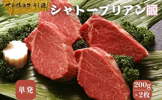 (冷凍) シャトーブリアン 200g×2枚 大和榛原牛 ／ふるさと納税 A5 ギフト 部位 牛肉 黒毛和牛 和牛 焼肉 ステーキ 父の日 母の日 お中元 暑中見舞い お土産 内祝い 正月 奈良県 宇陀市 うし源本店 大和榛原牛