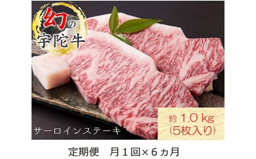 毎月定期便全6回 名産 認定肉 宇陀牛 国産 黒毛和牛 サーロイン ステーキ 5枚 計1kg / 山繁 ふるさと納税 牛肉 牛丼 しゃぶしゃぶ 人気 寄付 ランキング おすすめ グルメ 肉 返礼品 送料無料
