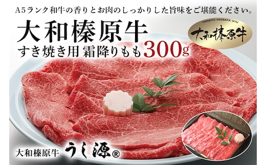 (冷凍) 大和榛原牛 すき焼き用 霜降り もも 300ｇ ／ うし源 本店 ふるさと納税 黒毛和牛 A5等級 手土産 父の日 母の日 奈良県 宇陀市 お中元 贈答用 贈り物 暑中見舞い お土産 うし源 本店 ふるさと納税 黒毛和牛 A5等級 手土産 父の日 母の日 奈良県 宇陀市 お中元 贈答用 贈り物 暑中見舞い お土産 お土産 お歳暮 内祝いまとめ買い 美味しい部位 キャンプ 送料無料 正月